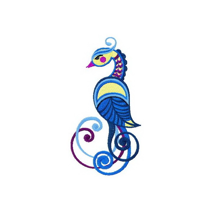 Fantastic sky firebird embroidery design - Embroidery Design