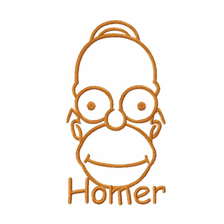 Homer Simpson embroidery design - Embroidery Design