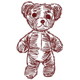 Old bear toy 7 embroidery design - Embroidery Design