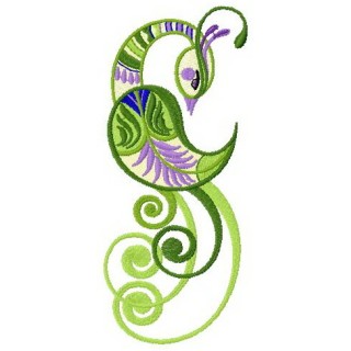 Fantastic swamp bird embroidery design - Embroidery Design