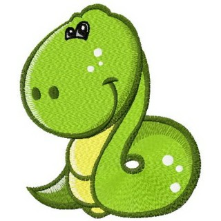 Tiny snake embroidery design - Embroidery Design