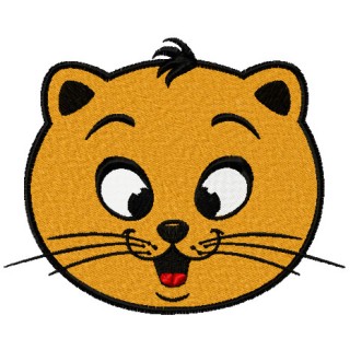 Cat happy smile embroidery design - Embroidery Design