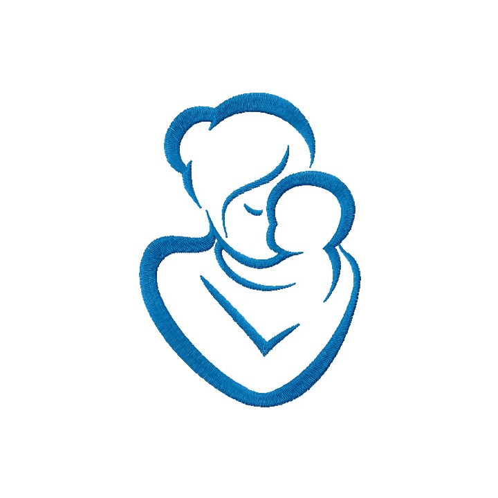 Mother and baby embroidery design - Embroidery Design