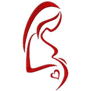 Pregnant symbol 2 embroidery design - Embroidery Design