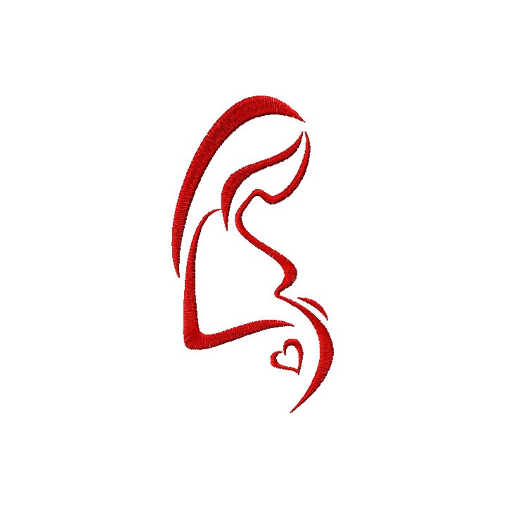 Pregnant symbol 2 embroidery design - Embroidery Design
