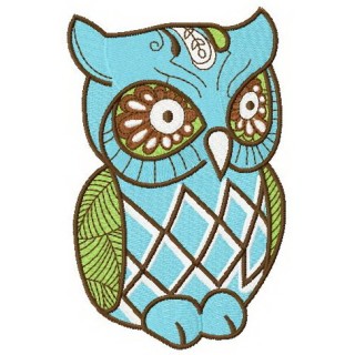 Wise owl embroidery design - Embroidery Design