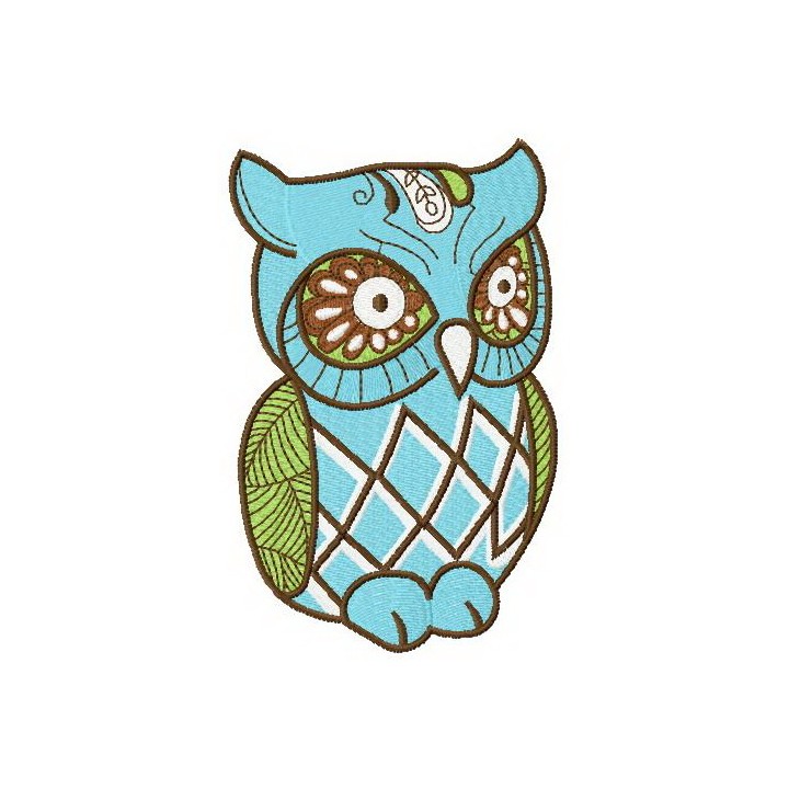 Wise owl embroidery design - Embroidery Design