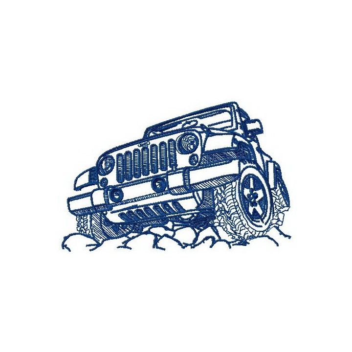 Jeep off-road embroidery design - Embroidery Design