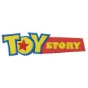 Preview of Toy Story logo embroidery design, showcasing colorful stitching patterns for creative projects.