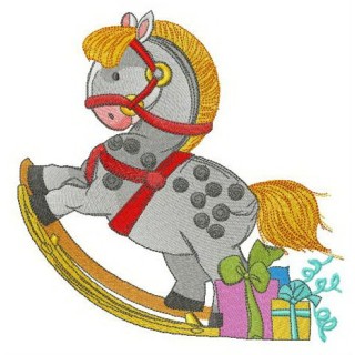 Ideal rocking horse embroidery design - Embroidery Design