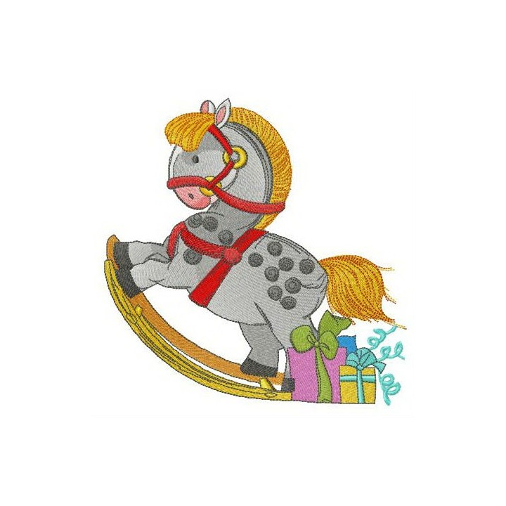 Ideal rocking horse embroidery design - Embroidery Design
