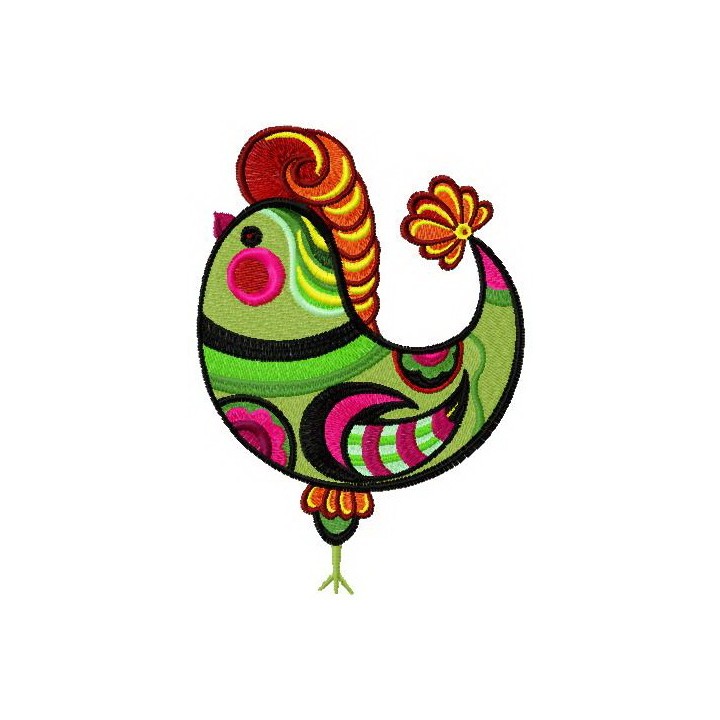 Fantastic hen 3 embroidery design - Embroidery Design