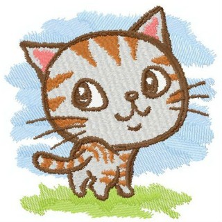 Dreamy kitten 2 embroidery design - Embroidery Design
