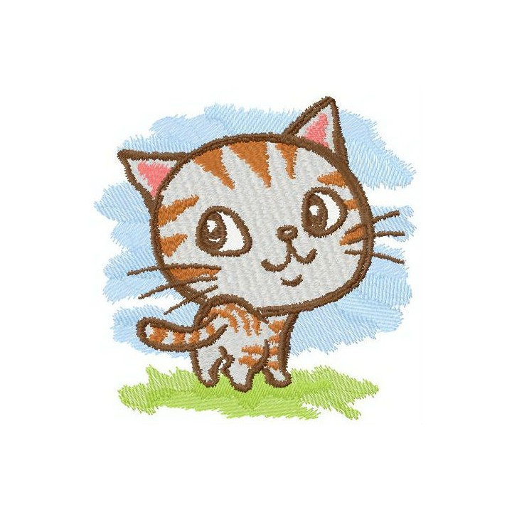 Dreamy kitten 2 embroidery design - Embroidery Design
