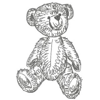 Old bear toy 5 embroidery design - Embroidery Design