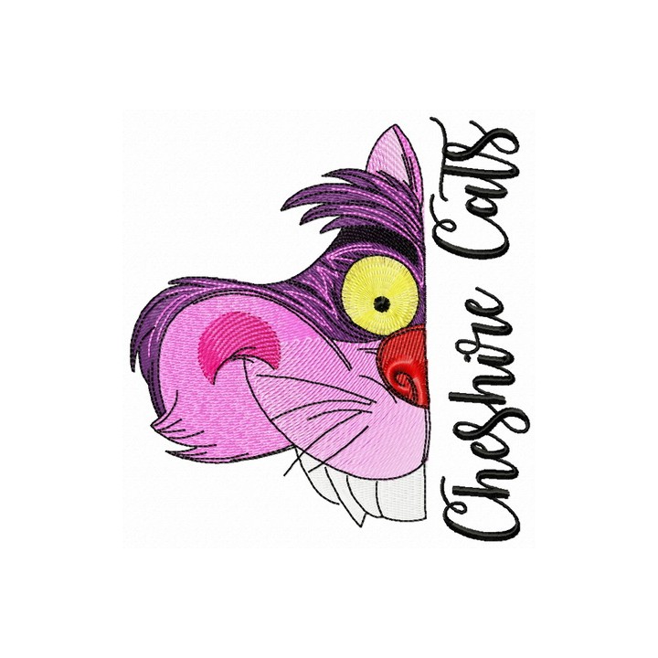 Cheshire cat muzzle embroidery design - Embroidery Design