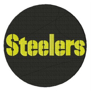 Pittsburgh Steelers round logo embroidery design - Embroidery Design