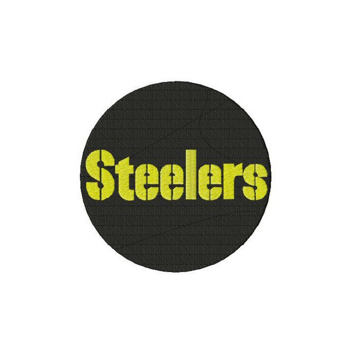 Pittsburgh Steelers round logo embroidery design - Embroidery Design