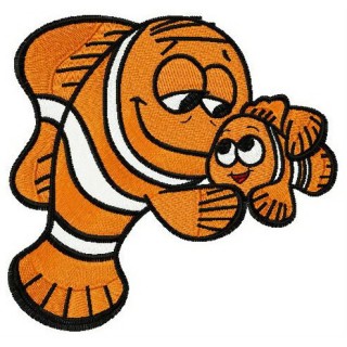 Marlin and Nemo embroidery design - Embroidery Design