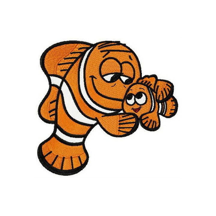 Marlin and Nemo embroidery design - Embroidery Design