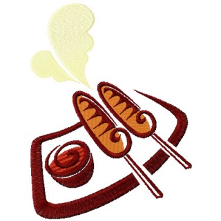 Hot oriental food embroidery design - Embroidery Design