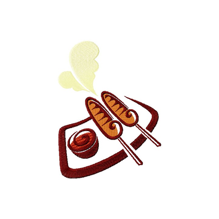 Hot oriental food embroidery design - Embroidery Design