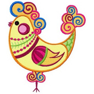 Fantastic hen 2 embroidery design - Embroidery Design