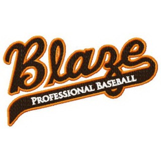 Bakersfield Blaze logo embroidery design - Embroidery Design