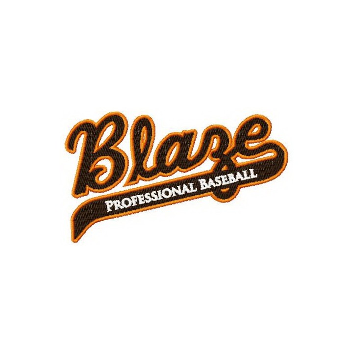 Bakersfield Blaze logo embroidery design - Embroidery Design