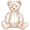 Preview of the Old Bear Toy 3 embroidery design featuring a charming vintage teddy bear motif.