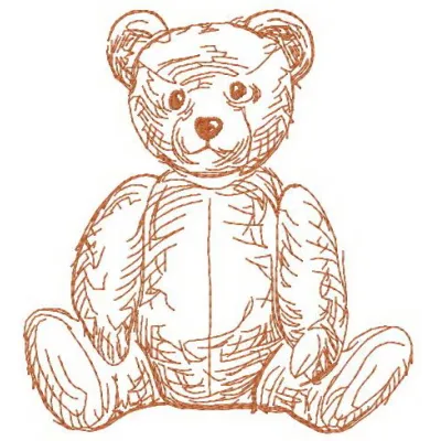 Preview of the Old Bear Toy 3 embroidery design featuring a charming vintage teddy bear motif.