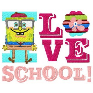 I love school embroidery design - Embroidery Design