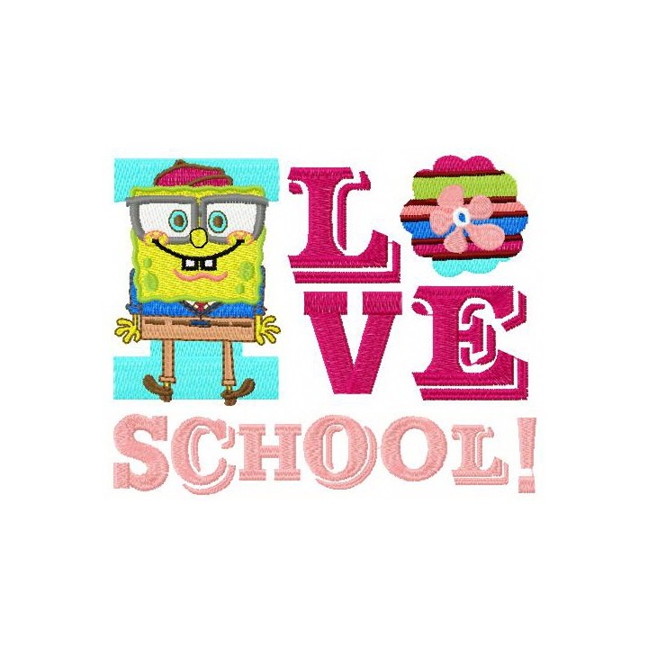 I love school embroidery design - Embroidery Design