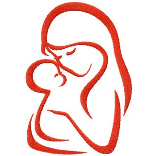 Mother's love symbol embroidery design - Embroidery Design