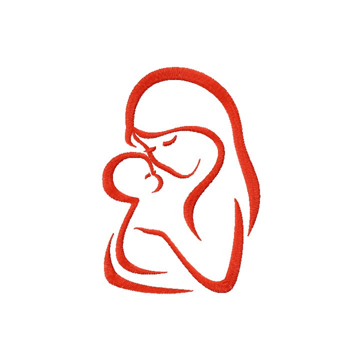 Mother's love symbol embroidery design - Embroidery Design