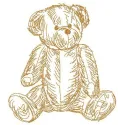 Old bear toy 2 embroidery design showcasing a charming stitched motif of a vintage teddy bear.