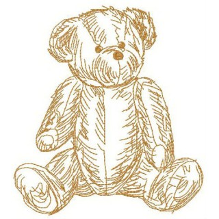 Old bear toy 2  embroidery design - Embroidery Design