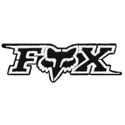 Fox Racing logo 2 embroidery design preview showcasing intricate stitching patterns for apparel and accessories.
