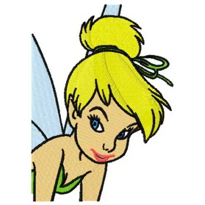 Tinkerbell 10 embroidery design preview showcasing a whimsical fairy motif for stitching on apparel and accessories.