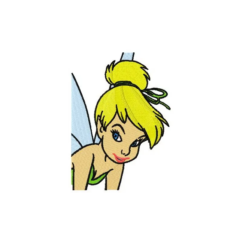 Tinkerbell 10 embroidery design preview showcasing a whimsical fairy motif for stitching on apparel and accessories.