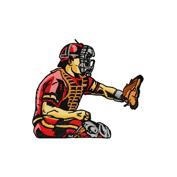 Baseball player 7 embroidery design - Embroidery Design