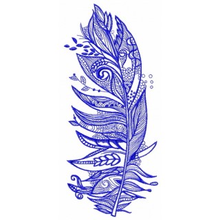 Exotic feather 2 embroidery design - Embroidery Design