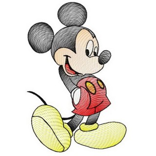 Hi, Mickey embroidery design - Embroidery Design