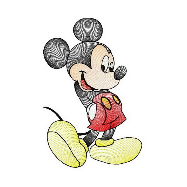 Hi, Mickey embroidery design - Embroidery Design