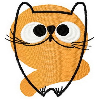 Orange cat 1 embroidery design - Embroidery Design