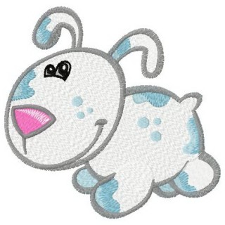 Tiny puppy embroidery design - Embroidery Design