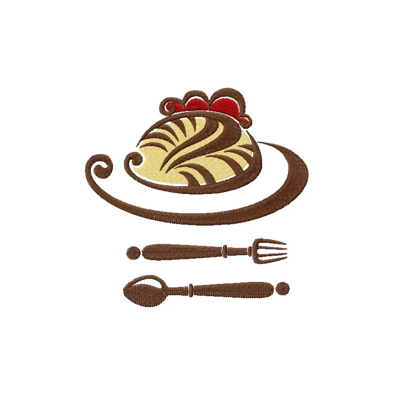 Desert-themed embroidery design featuring cacti and sun motifs, ideal for kitchen textiles and decor.