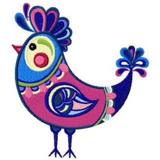 Fantastic hen embroidery design - Embroidery Design