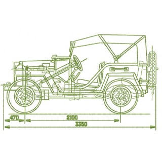 Car plan embroidery design - Embroidery Design