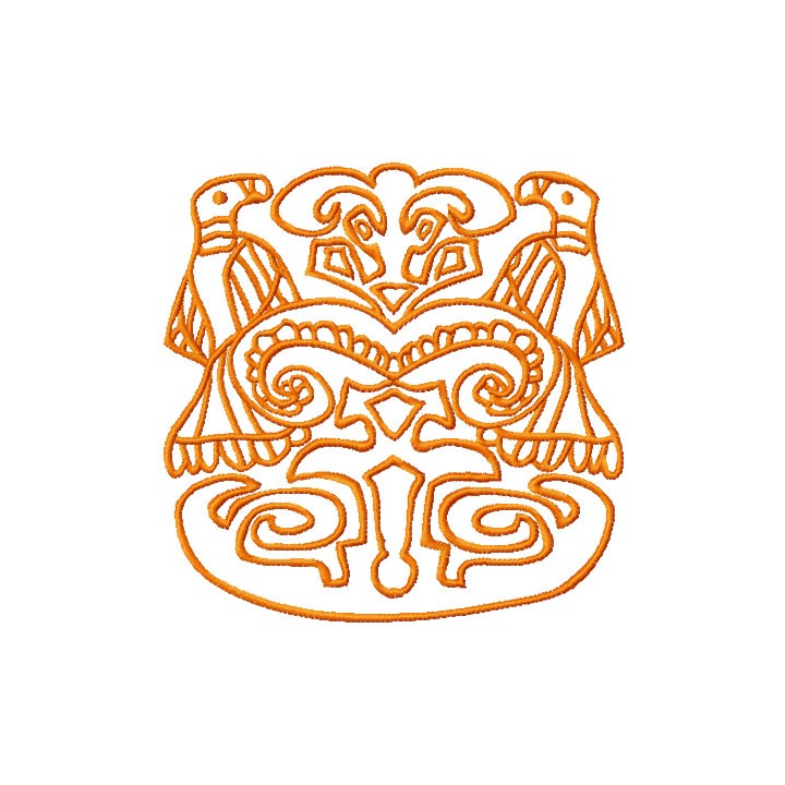 Two mystic birds embroidery design - Embroidery Design